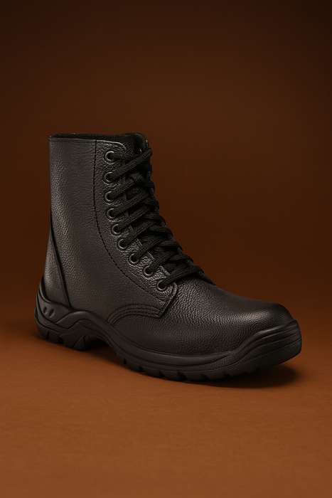 LEATHER SECURITY COMBAT BOOTS