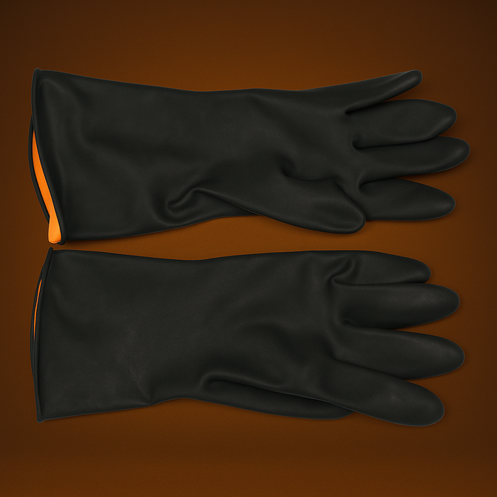 Black Rubber Builders Glove